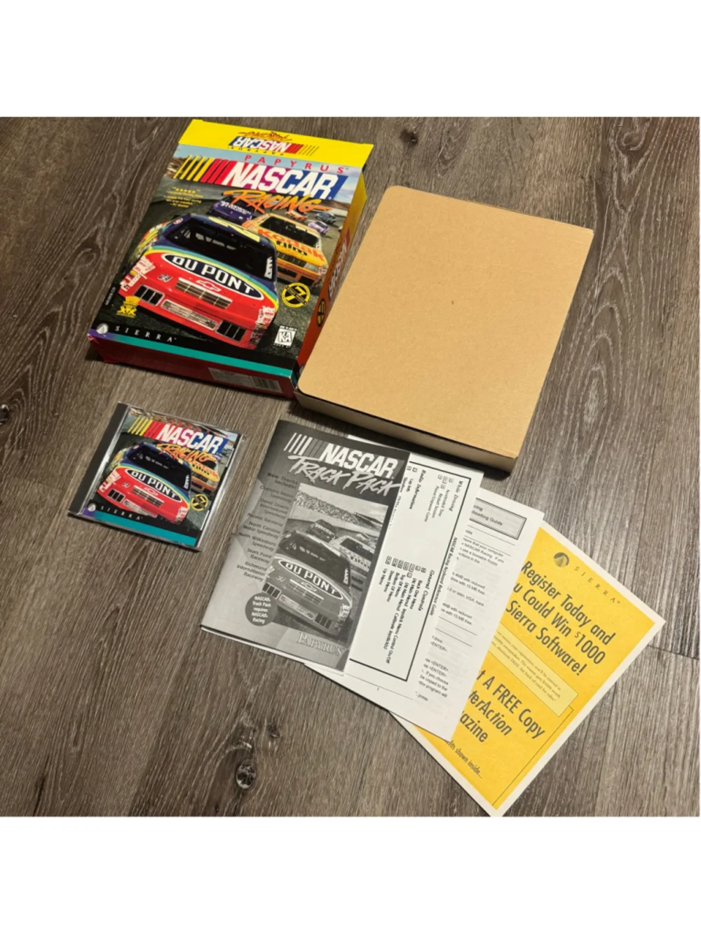 Vtg Vintage 1996 Sierra NASCAR Racing PC Video Game Standard Cib Complete